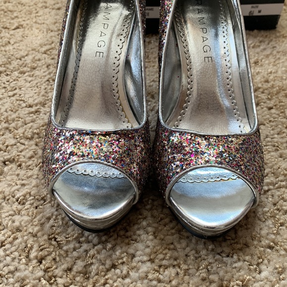 Rampage Multi Sparkle Heels - Picture 3 of 9